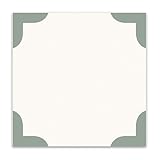 Alwayspon Peel and Stick Floor Tiles, Waterproof Removable Non-Slip Vinyl Plank Flooring Tile for Bathroom Kitchen Bedroom, Renter Friendly Floor Decor DIY, 12x12inch, French Cream Sage Green