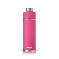Ninja Thirsti Wasserflasche, Thermobecher to go, 700ml, auslaufsicherer Deckel, für kohlensäurehaltige, heiße & kalte Getränke, dreifach isolierter Travel Mug, Edelstahlflasche, Pink, DW2401EUUKBP