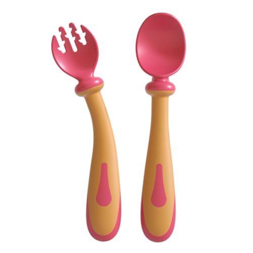 BESPORTBLE Infant Spoon Fork Set Boys and Girls Fork Spoon Eating Utensils Lunch Utensil Set for Boys and Girls