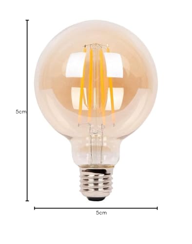 Image of Desidiya Edison Tungsten Filament Round Antique Glass G80 Light Bulbs Pack of 1 Vintage Base E27 Bulb Yellow Light For Home Decoration Living Room /Hall /Balcony /Restaurant Bar Lighting