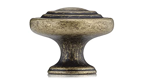Image of Richelieu | Notre-Dame 1 5 /16-in (34 mm) Burnished Brass Round Cabinet Knob