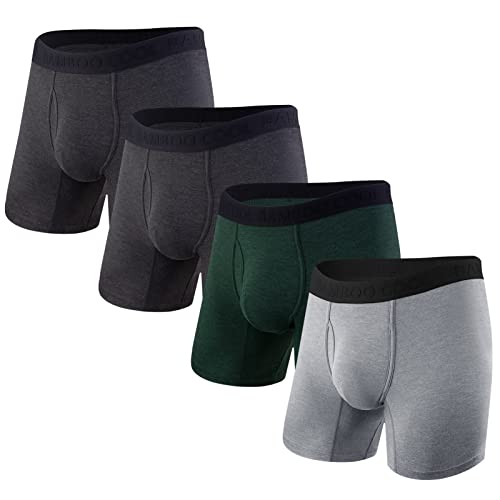 Bamboo Cool Men's Underwear Boxer Briefs Fly With Built-In 3D Pouch Support Comfortable Soft Bamboo Viscose Underwear For Men #TOP25