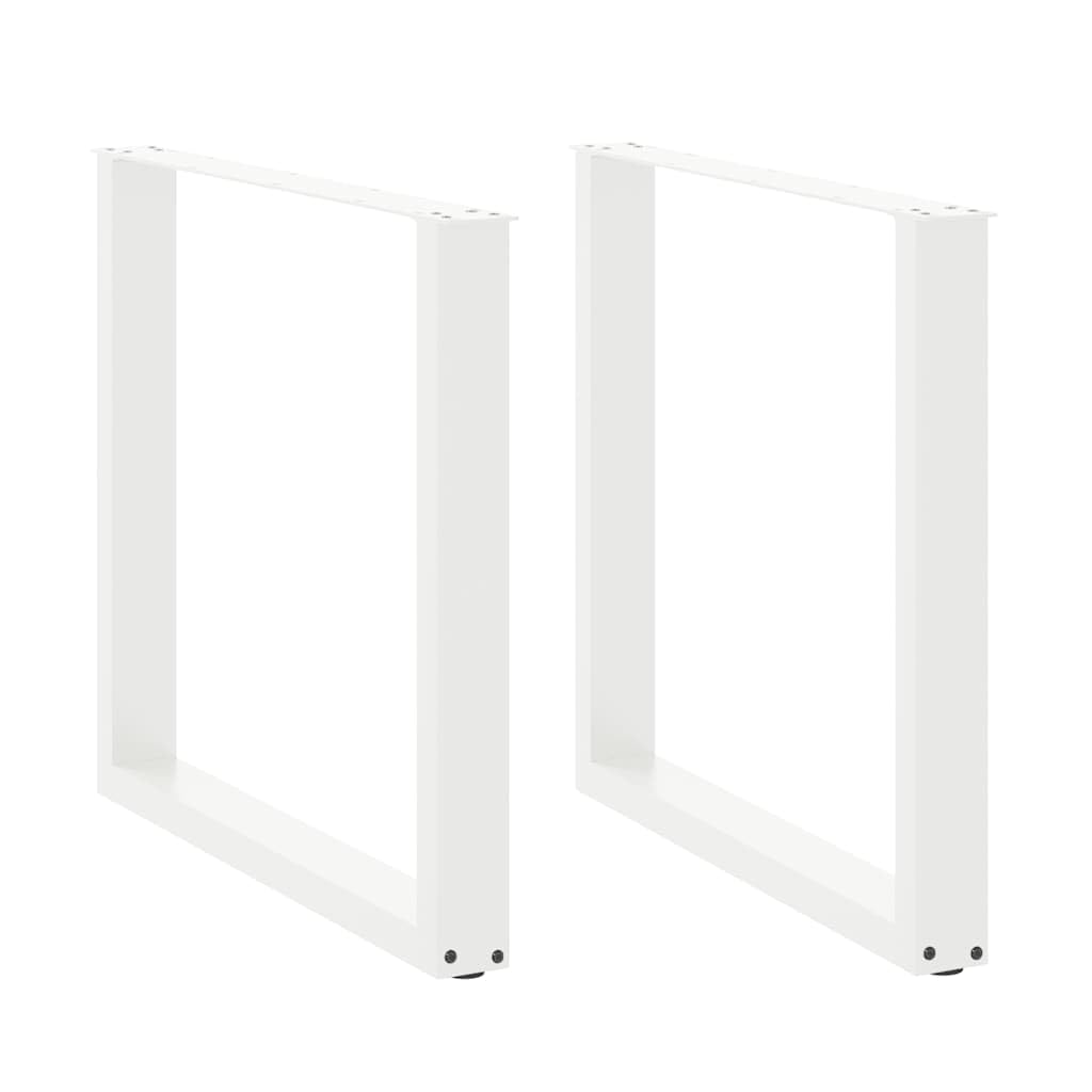 Gambe da Tavolo per Tavolino e Panca, Supporti per Mobili in Metallo a Forma di U con Livellatori Regolabili, Staffe Preforate e Viti per Progetti Fai da Te (90 x (72-73) cm)