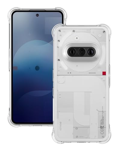 Foluu - Carcasa transparente para Nothing Phone (3a) - Carcasa protectora fina de silicona TPU resistente a los arañazos con esquinas reforzadas para Nothing Phone (3a) 2025