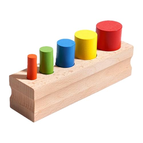 Juguete sensorial de madera que entrena la motricidad y el color