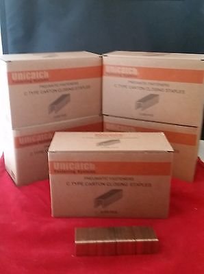 5 Bxs. 1-1/4" x 5/8" C-58 Carton Closing Staples 2000/Box for Pneumatic & Manual