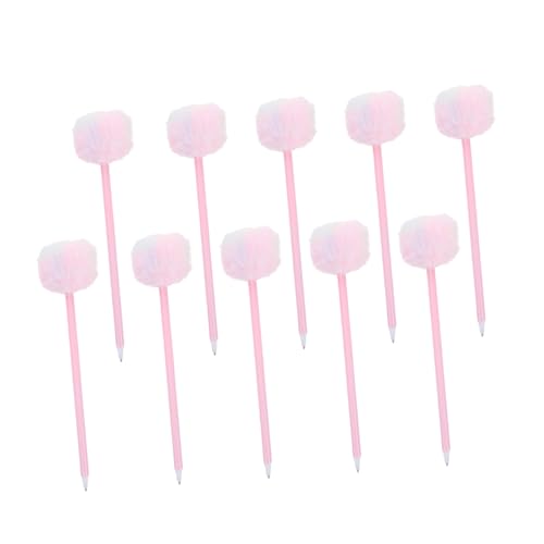 Bolígrafos bonitos SHINEOFI para niñas, un pack de 10 tintas de gel con pompón que inspira alegría.