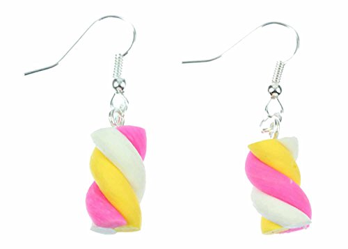 Miniblings Marsh Mellow malvavisco pendientes malvaviscos suspension amarilla dulce...