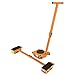 OrangeA Industrial Machinery Mover 6T+2X2.5T Capacity Machinery Moving Skates with Steel Rollers Cap 360 Degree Rotation with 39In Push Rod (11T)