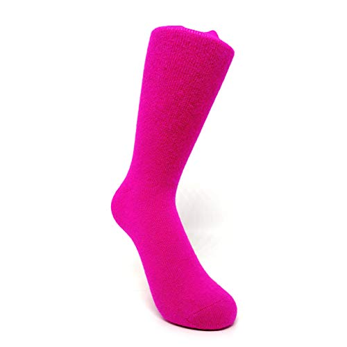 Image of Pure Cashmere Thick Unisex Men Women Crew Mid Calf Causal Socks, Smooth Toes and Heel Sewed by Handwork