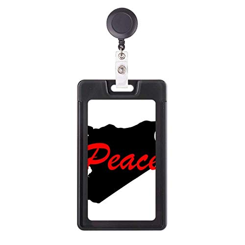 Porte-badge enrouleur Peace avec clip rotatif et cordon nylon