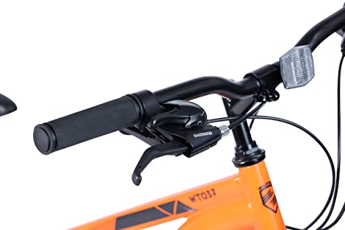 Wildtrak - Stahl-Mountainbike, Erwachsene, 27.5 Zoll, 21-Gang, Shimano-Schaltung - Orange – Bild 7