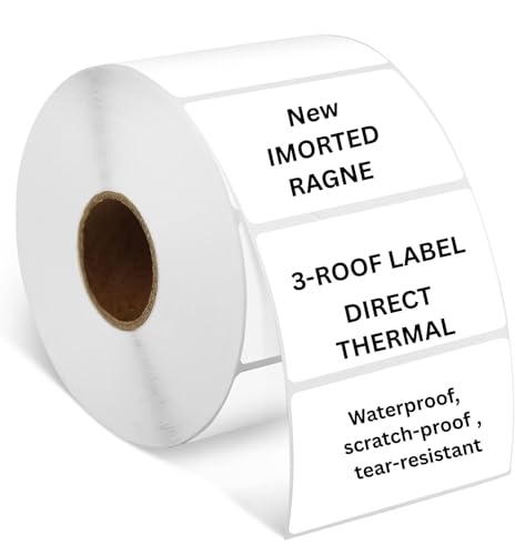 True-Ally 50x25 Direct Thermal Inventory Labels, Durable Waterproof, Scratch-Resistant, Non -Tearable Sticker Paper for Thermal Printers, Packages,...