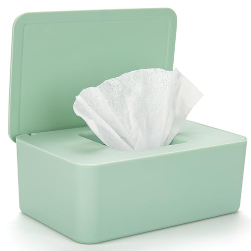 Image of Baby Wipes Dispenser, Wipe Holder for Baby & Adult,Keeps Wet Tissue Fresh, Non-Slip Wipes Case, Flushable Wipe Container with Sealing Design Lid