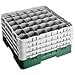 Cambro Camrack 36 Compartment Glass Rack with 4 Extenders Sherwood Green, Full Size (Case of 2)