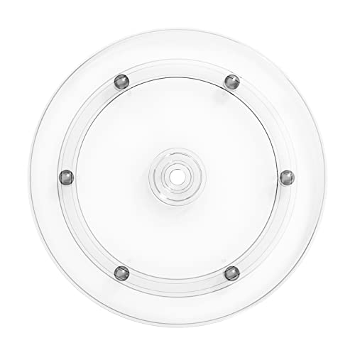 Image of 6 Inch Lazy Susan Turntable Organizer - Rotating Tray Swivel Stand with Steel Ball Bearings for Cake, Kitchen Cabinets, Monitor, TV, Painting, Display (30lb Capacity /Clear Acrylic)