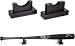 Cypress Sunrise Baseball Bat Display Holder Rack Mount for Table or Desk- Replaces Case or Stand - Solid Wood w/Felt Liner to Protect Bat and Surface- Natural or Black Color Option (Black)