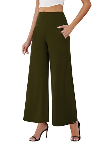 Arolina Women's Stretchy Wide Leg Palazzo Lounge Pants with Pockets Casual Comfy High Waist Palazzo Pants for Women Dressy3
