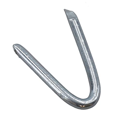 40mm U Nails galvanizados clavijas en U para alambres, cercos y mallas, paquete de 140 piezas miniatura 3