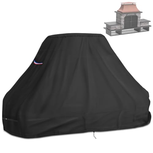 82inch-Fireplace-Cover-Outdoor-Wood-Burning-Fireplaces-Cover 82inch Fireplace Cover Outdoor Wood Burning Fireplaces Cover - Image 1