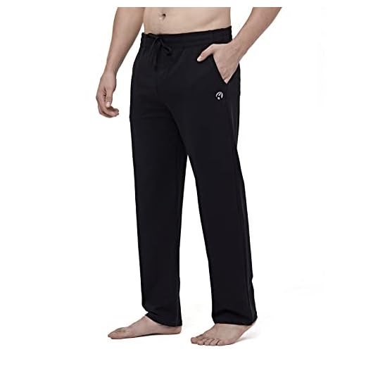 HMIYA Herren Jogginghose Baumwolle Sweathose Lange Atmungsaktiv Sporthose Yogahose Klassische Trainingshose mit Taschen(Schwarz,XL)