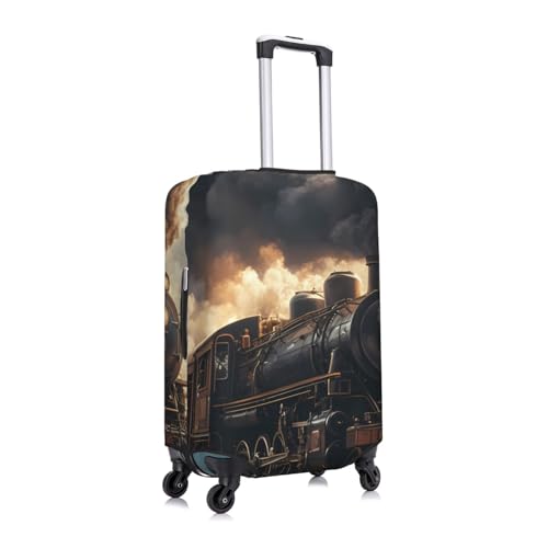 Steam Train Elastic Travel Luggage Cover, Washable Spandex Suitcase Protector, Anti-Scratch Fits 18-32 Inch3