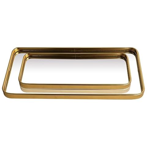 XINYOJAJU Gold Mirror Tray Cover