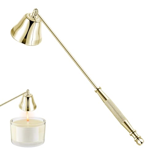 xiaoxiaozhijia Kerzenlöscher Edelstahl,Dochtlöscher Handwerkzeug,Werkzeuge zum sicheren Löschen von Kerzen (Goldene Glocke) xiaoxiaozhijia Kerzenlöscher Edelstahl,Dochtlöscher Handwerkzeug,Werkzeuge zum sicheren Löschen von Kerzen (Goldene Glocke)