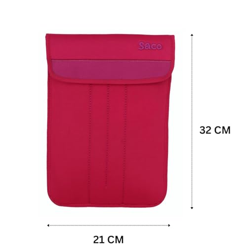 Image of Saco 10-12 Inch Puffy Tablet Sleeve Case Compatible for OnePlus Pad Go 11.35 inch /OnePlus Pad 2 12.1 inch /Galaxy Tab A9 Plus /S8 /S9 /Realme Pad /Honor Pad X9 /Xiaomi Mi pad 6 /Redmi Pad, Soft Foam Lining-Pink
