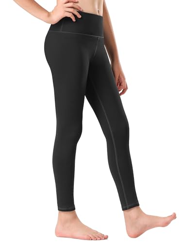 Stelle Girl's Fleece Lined Leggings Youth High Waist Warm Winter Athletic Yoga Pants with Hidden Pocket