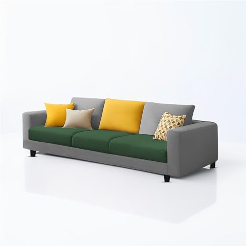 Image of Galib 3 Seater Sofa Set for Living Room (Green Grey Fabric) Premium Fabric Sofa Set