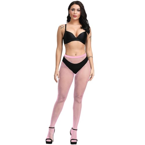 Image of Fishnet Stockings For Women High Waisted Fishnet Tights Sexy Wide Mesh Fishnet Stockings