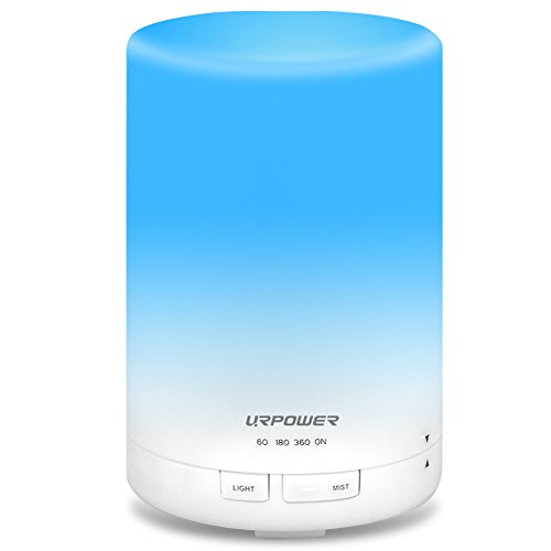 URPOWER 2nd Gen 300ml Aroma Essential Oil Diffuser Night Light Ultrasonic Air Humidifier