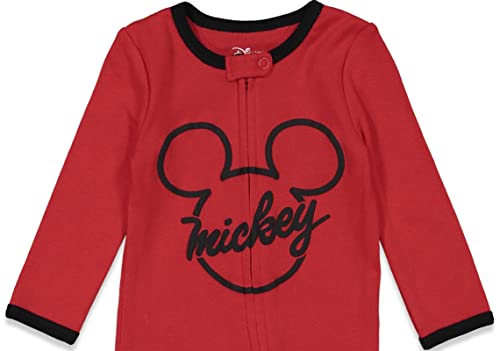 Disney Mickey Mouse Baby Boys Zip-Up Sleep N Play Coverall Red & Gray 3-6 Months #TOP6