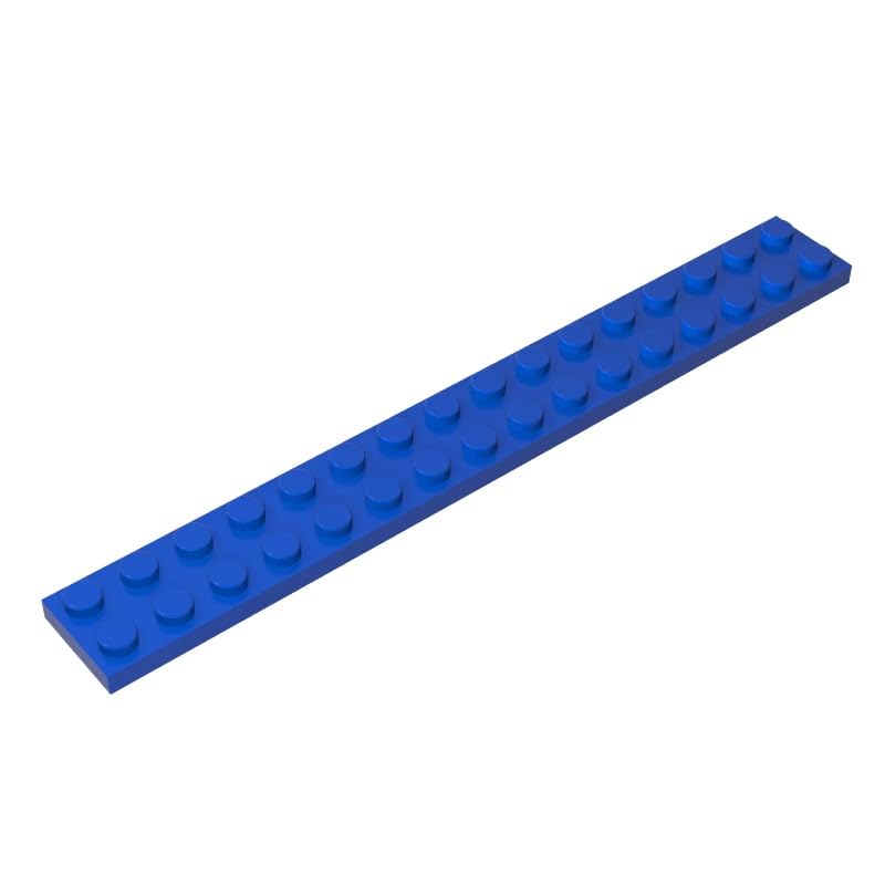 4282 Foundation Plate Plate 2x16 10 Pieces GDS-517 Compatible with Lego Building Blocks Color:Blue โ image 1