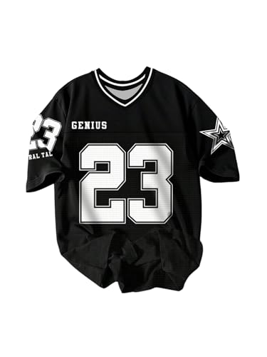 Sports　Graphic　Number 654・655・656 Men's Number Graphic Jersey T-Shirt Short Sleeve V Neck Loose