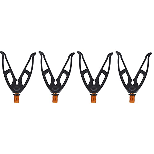Soporte para caña de Pescar de Goma 304 de Acero Inoxidable, Cabeza de Soporte Flexible Duradera para Pesca en el mar con Accesorio de Herramienta de Soporte Negro, 4 Uds Cover