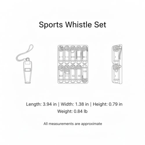 Set de 10 silbatos deportivos de plástico PP durables miniatura 7