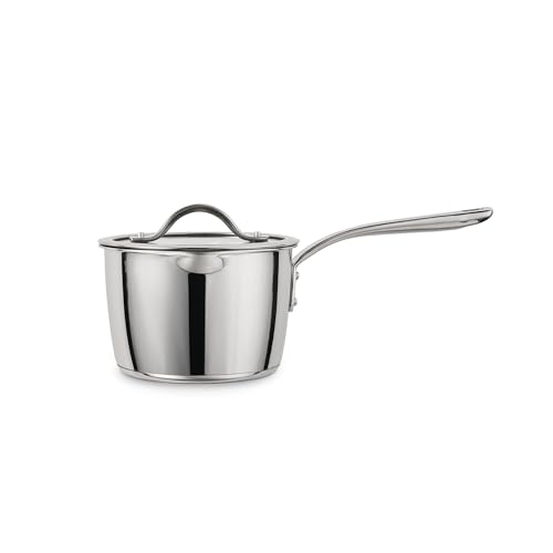 Image of Tramontina Tempo Tri-Ply Base Stainless Steel 2-Quart Small Sauce Pan with Glass Lid, Induction-Ready Saucepan, Oven-Safe, Dishwasher-Safe