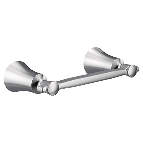 Moen YB0308CH Pivoting Double Post Toilet Paper Holder, Chrome