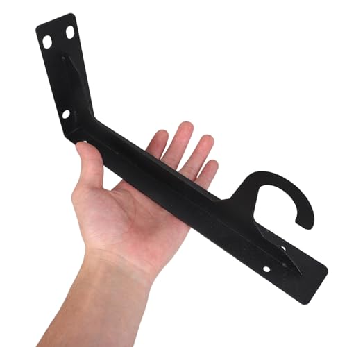 Support de tringle de placard robuste en acier laminé à froid noir
