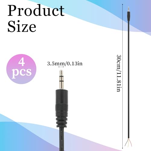 Conector Jack 3.5mm macho 4 piezas reemplazo reparación audio miniatura 2