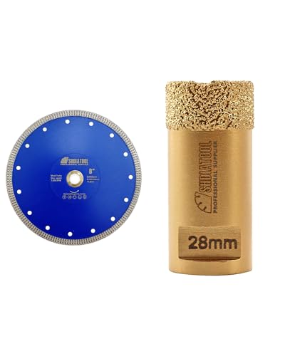 SHDIATOOL Disque diamant pour couper le marbre sans éclats avec foret lié