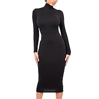 HHMY Abito Di Natale Da Donna, Invernale, Con Brillantini, Tinta Unita A Contrasto Leopardato A Pois In Pizzo Sexy Elegante Da Sera Da Cocktail Da Ballo A Maniche Lunghe Zc01 Nero M 109403938