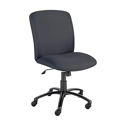 Safco High Back Big and Tall Swivel Desk Task Chair Adjustable Height and Rolling Base, Rated for 24-7 Use, 500 lbs. Weight Capacity, Work or Home Office, Black (3490BL)