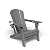 Kingdura Foldable Adirondack Chair, Portable HDPE All Weather Resistant Outdoor Patio Chair, Wooden Textured with Cup Holder, 380LBS Capacity for Poolside, Backyard, Deck, Fire Pit (Grey)