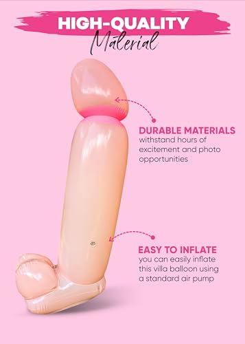 Image of Inflatable Blow Up Penis for Bachelorette Party 2pcs, Bridal Shower Decoration Kit, Willy Pecker Balloon Bachelorette Party Kit, Funny Dick Floatie Pennis, Bride Party Decorations