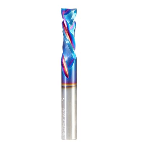 Image of Amana Tool Spektra Extreme Tool Life Solid Carbide CNC Compression Spiral Router Bit, 46173-K, 3 /8 D x 1-1 /8 CH x 3 /8 Shank x 3 Inch Long 2 Flute