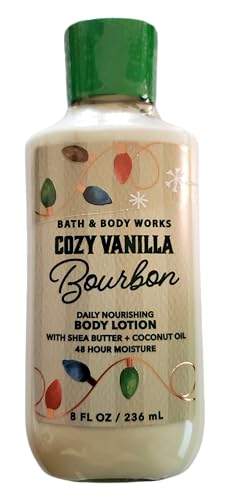Bath and Body Works Super Smooth Body Lotion Sets Gift For Women 8 Oz (Cozy Vanilla Bourbon)