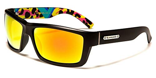Dweebzilla Biohazard Abstract Wrap Around Rectangular Sport Sunglasses